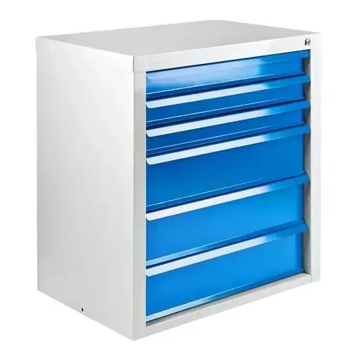 Schubladenschrank / Werkzeugschrank mammut, 6 Schubladen, RAL 7035 / 5012 Beliebt